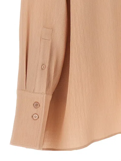 Givenchy Pussy Bow Silk Blouse In Beige