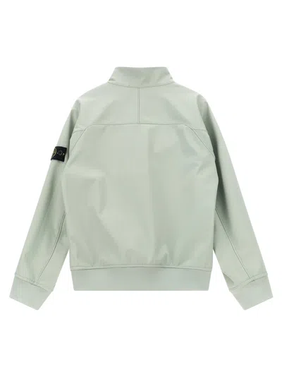 Stone Island Junior Three-layer Technical Jacket In Green