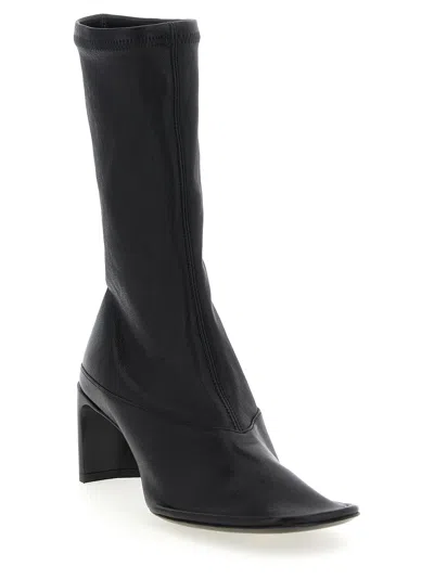 Jil Sander Stretch Nappa Leather Boot In Black