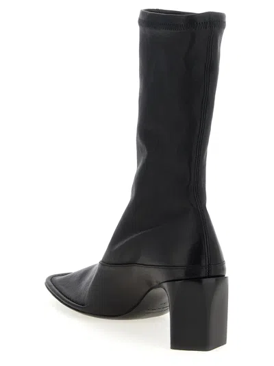 Jil Sander Stretch Nappa Leather Boot In Black