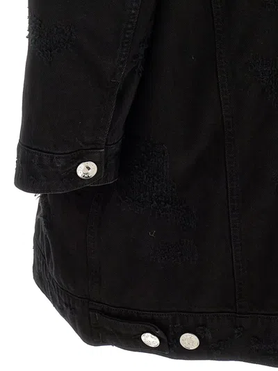 Dolce & Gabbana Used-effect Denim Jacket In Black