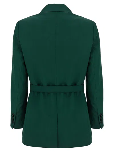 Max Mara Talento Blazer In Forest Green