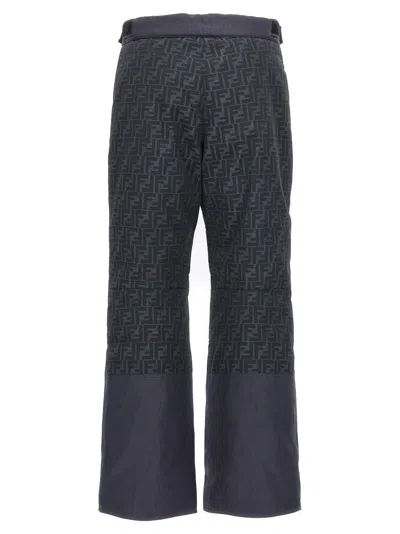 Fendi Ff Jacquard Technical Ski Pants In Charcoal