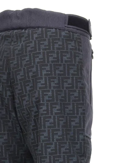 Fendi Ff Jacquard Technical Ski Pants In Charcoal