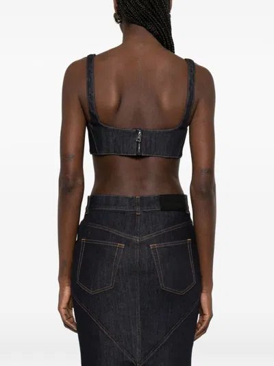 Givenchy Denim Bra Top In Black