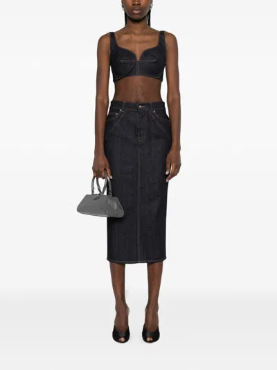 Givenchy Denim Bra Top In Black