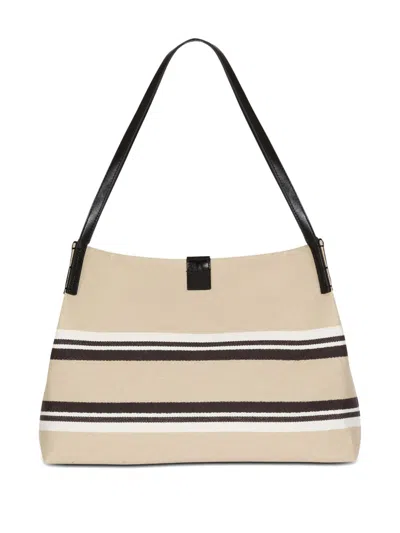 Balmain Release Shoulder Bag In Beige