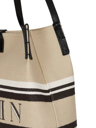 Balmain Release Shoulder Bag In Beige