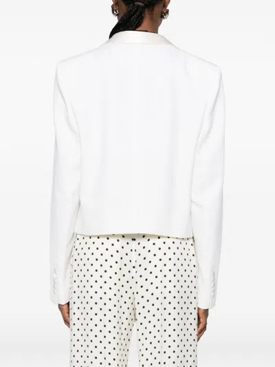 Tom Ford Wool Tuxedo Blazer In White