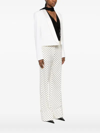 Tom Ford Wool Tuxedo Blazer In White