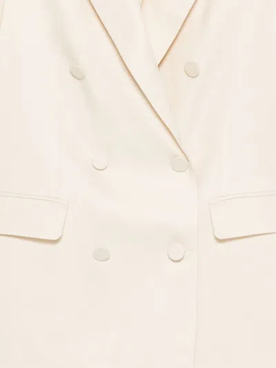 Tagliatore Double-breasted Linen Blazer In Multi