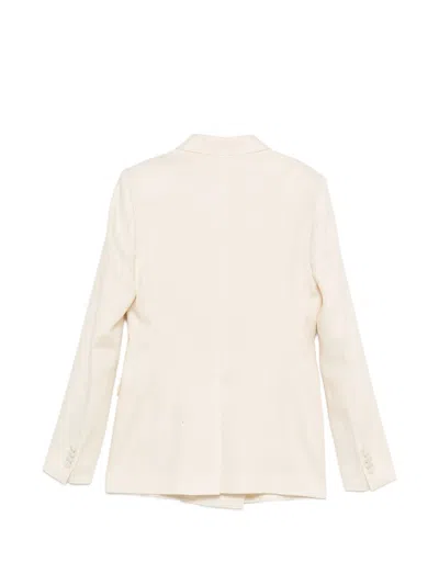 Tagliatore Double-breasted Linen Blazer In Multi