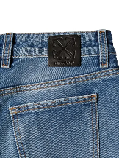 Off-white Off White Mid-rise Flared Jeans In Blue