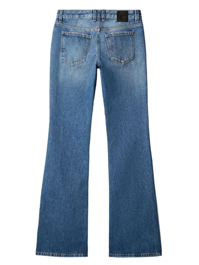 Off-white Off White Mid-rise Flared Jeans In Blue