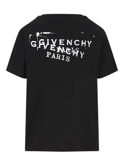 Givenchy Logo-print Fitted T-shirt In Black