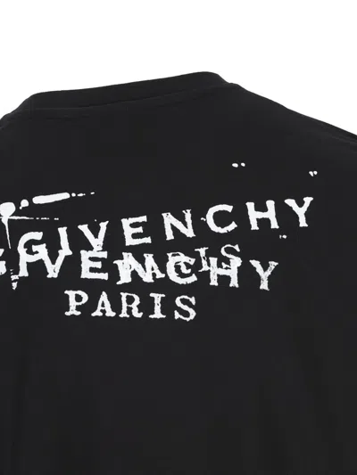 Givenchy Logo-print Fitted T-shirt In Black