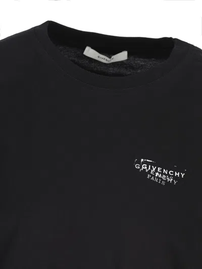 Givenchy Logo-print Fitted T-shirt In Black