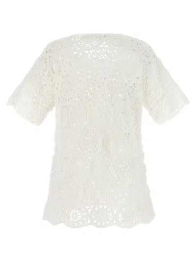 Comme Des Garçons Comme Des Garcons Macramé T-shirt In White