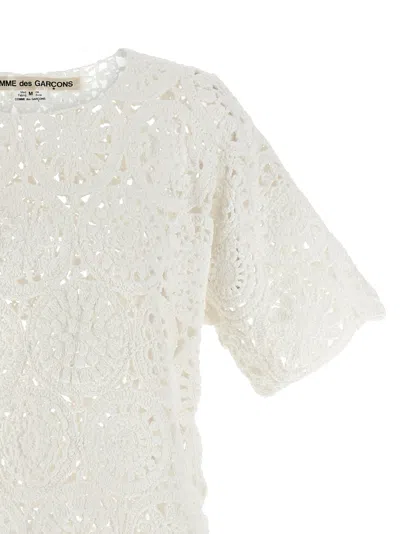 Comme Des Garçons Comme Des Garcons Macramé T-shirt In White