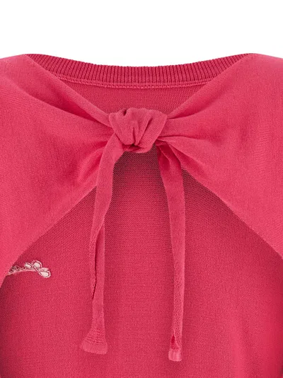 Ganni Bare Back Sweater In Red