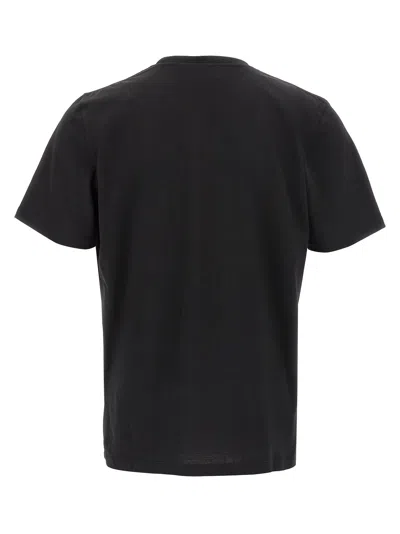 Saint Laurent Cassandre-embroidered Cotton T-shirt In Black