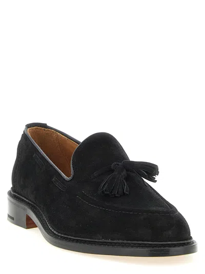 Tricker's Black Solid Elton Loafers In Black