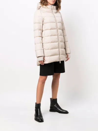 Herno Padded Down Down Jacket In Cream