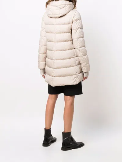 Herno Padded Down Down Jacket In Cream