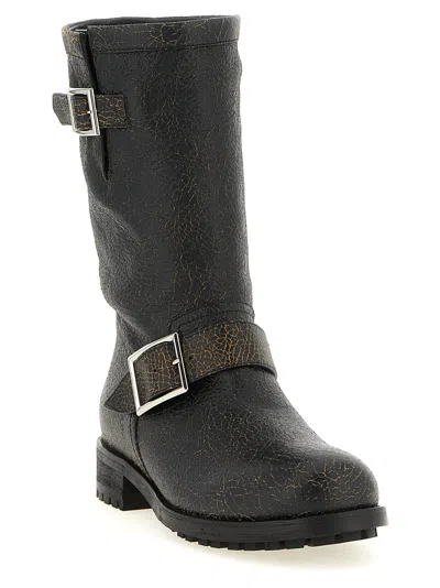 Jimmy Choo Biker Mid Boot In Black
