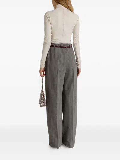 032c Wool Blend Tailored Trousers In Grey
