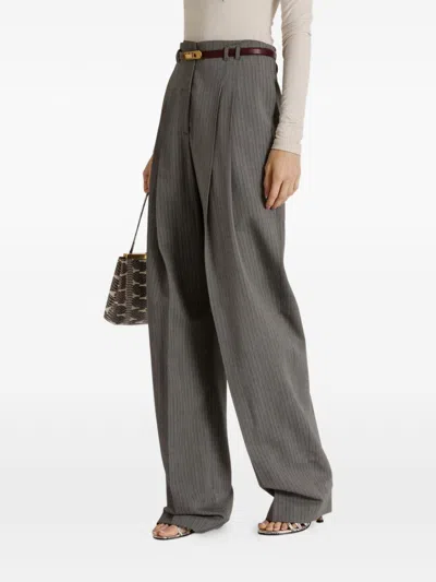032c Wool Blend Tailored Trousers In Grey