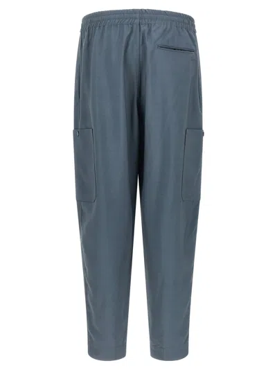 Kenzo Viscose-wool Blend Cargo Pants In Gray