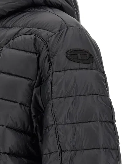 Diesel Down Jacket In Black