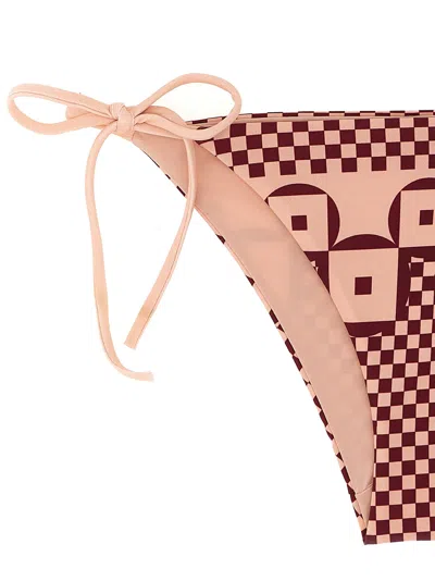 Fendi Micro Patchwork Lycra Bikini Briefs In Brown