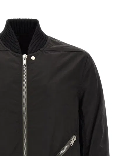 Rick Owens Structured Bomber Jacket In Black