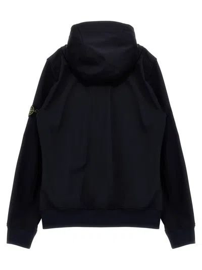 Stone Island Junior Soft Shell With E.dye® Technology Jacket In Black