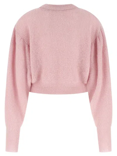 Rotate Birger Christensen Rotate Birgerchristensen Wool Puff Sweater In Pink