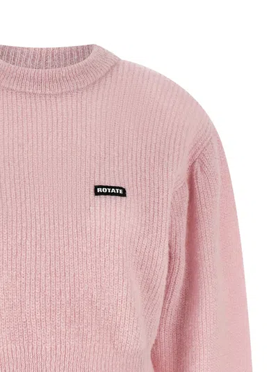 Rotate Birger Christensen Rotate Birgerchristensen Wool Puff Sweater In Pink