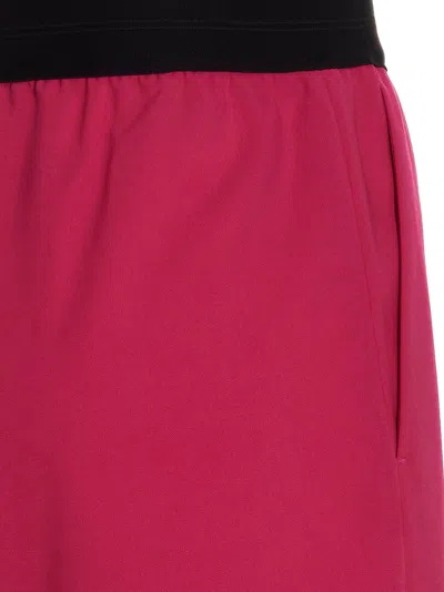 Msgm Wool Bermuda Shorts In Magenta