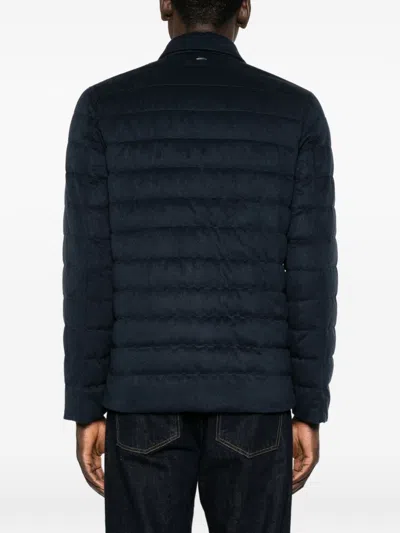 Herno Horizontal Quilted Jacket In Black