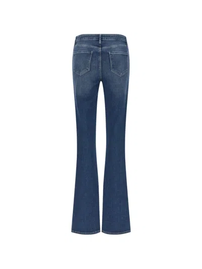 L'agence Flared Stone-washed Jeans In Blue