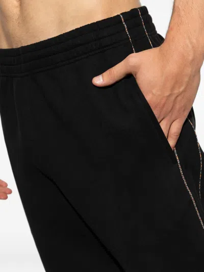 Burberry Sid Check-trim Track Pants In Black