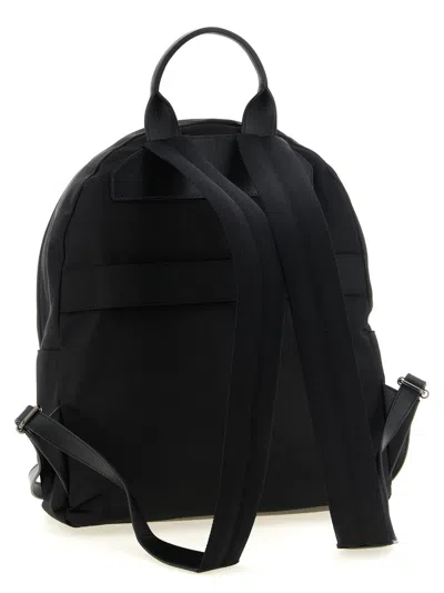 Kiton Technical Canvas Backpack In Black