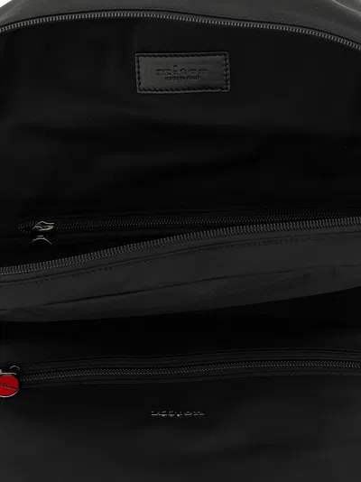 Kiton Technical Canvas Backpack In Black