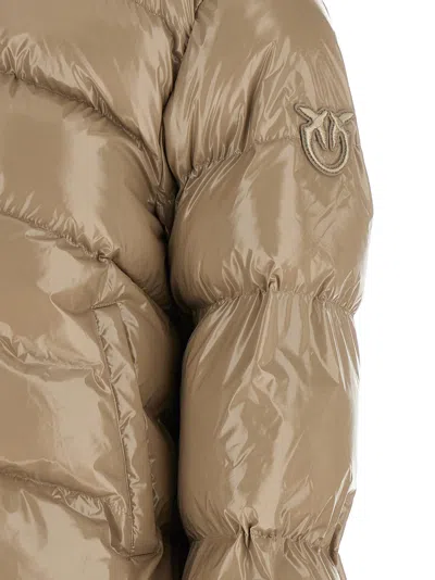 Pinko Mirco Down Jacket In Beige