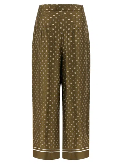 Max Mara Studio Trousers In Khaki