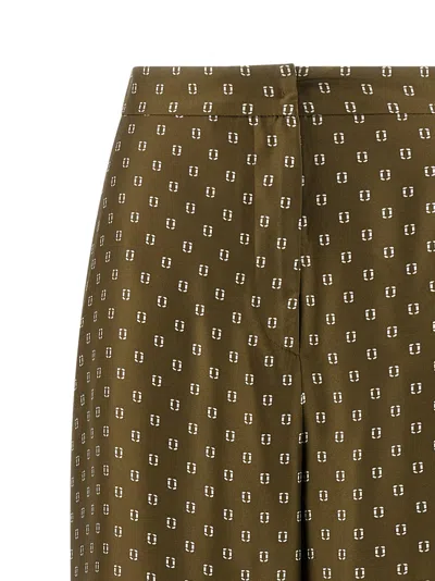 Max Mara Studio Trousers In Khaki