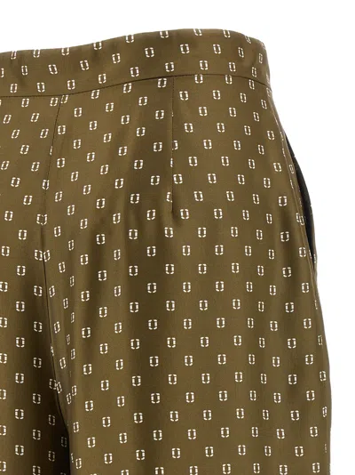 Max Mara Studio Trousers In Khaki