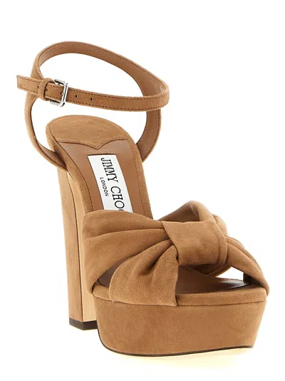 Jimmy Choo Heloise Platform Heel In Camel