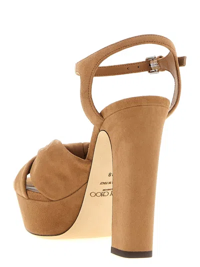 Jimmy Choo Heloise Platform Heel In Camel